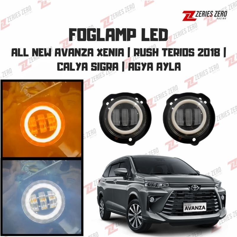 Lampu Foglamp LED Daymaker Lampu Kabut 4 Inch 3 Lensa Full Ring All New Avanza Xenia Calya Sigra Rus