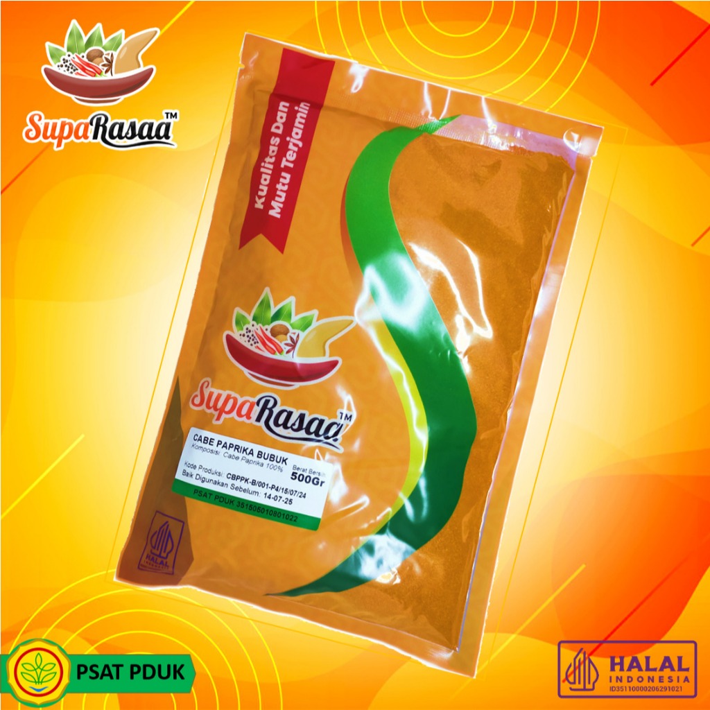

Paprika Bubuk 500gr - Bumbu Lezat dan Praktis dengan Rasa Sedikit Pedas