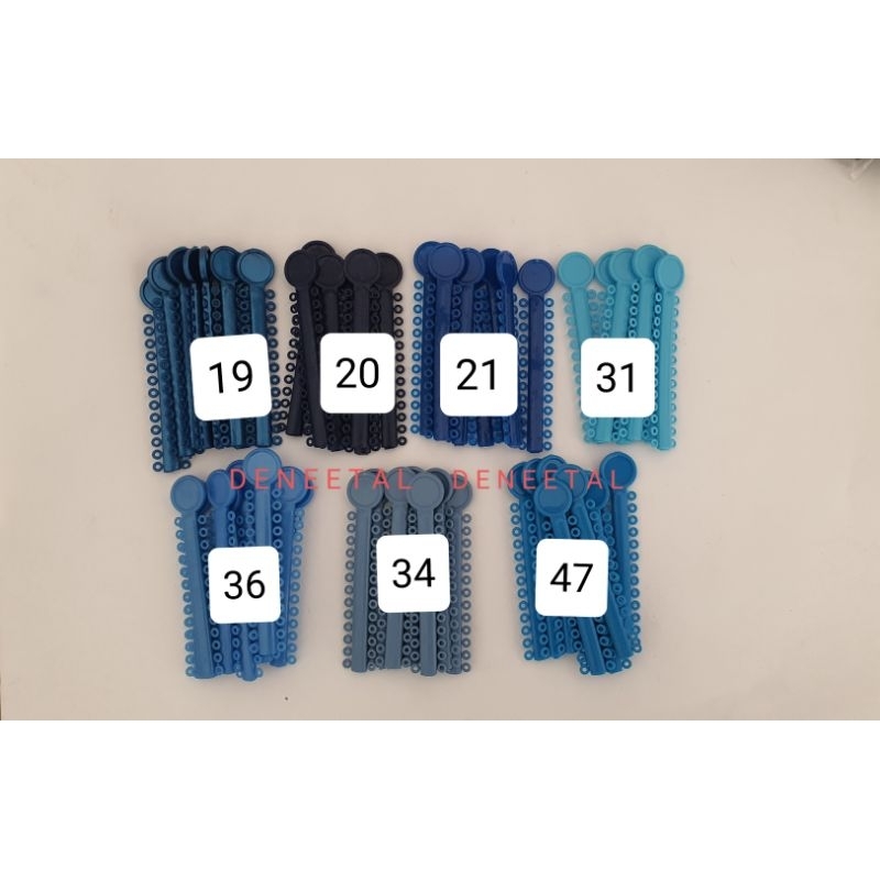BIRU BLUE POWER O ORIGINAL ONYX, KARET BEHEL GIGI COLOURFULL ORIGINAL ORTHODONTIC LIGATURE TIE BIRU 