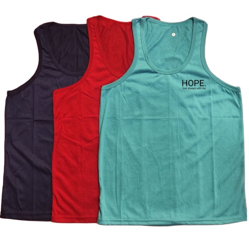 Kaos Singlet Pria Dewasa HOPE Baju Kaos Dalaman Pria Tanktop Cowok