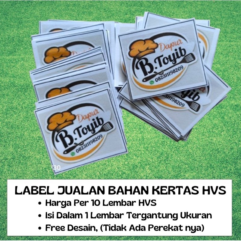 

Cetak Label Makanan Bahan Kertas Hvs 100 GSM Free Desain