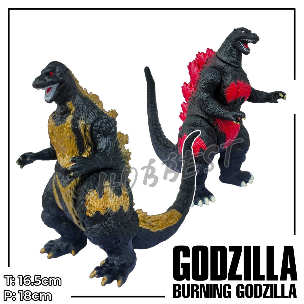 BURNING GODZILLA - Action Figure Monster Miniatur Pajangan Mainan Gojira Besar Godzila Api Kaiju