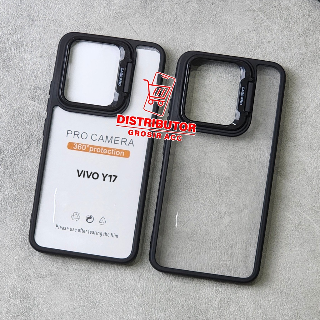 VIVO Y17 CLEAR CASE BRACKET STAND CAMERA CASE VIVO Y17