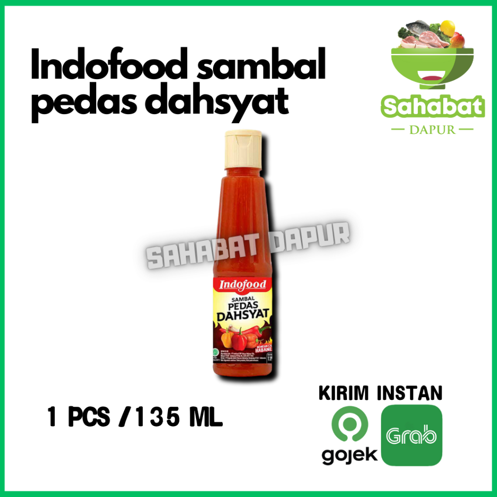 

Pedas Dahsyat 135 ML- Saus Sambal Indofood 1pcs - Sahabatdapur