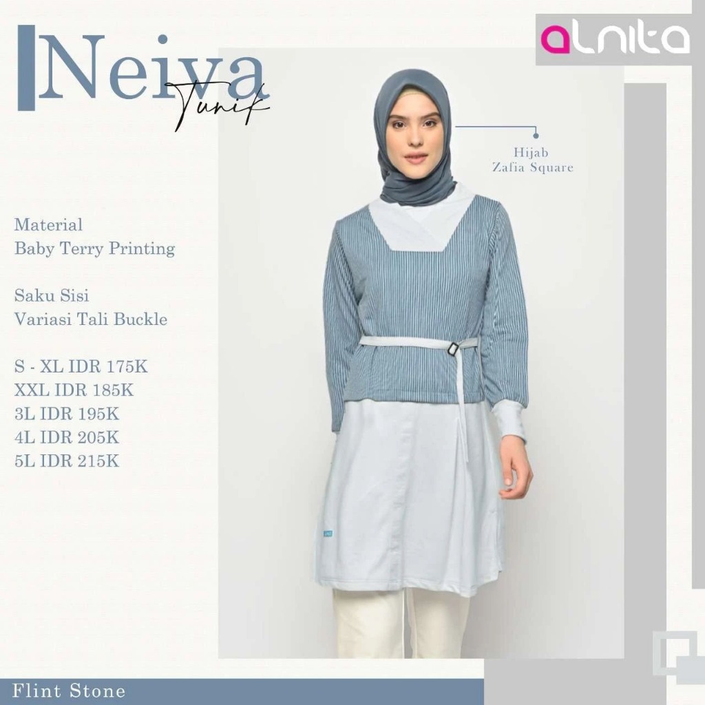 Neiva by Alnita, Atasan Nibras, Atasan Alnita, Blouse Wanita, Termurah, Diskon 30%
