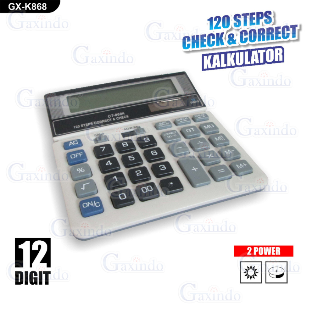 KALKULATOR KANTOR 12 DIGIT CITIZEN K868 KALKULATOR 2 POWER 12 DIGIT BATERAI