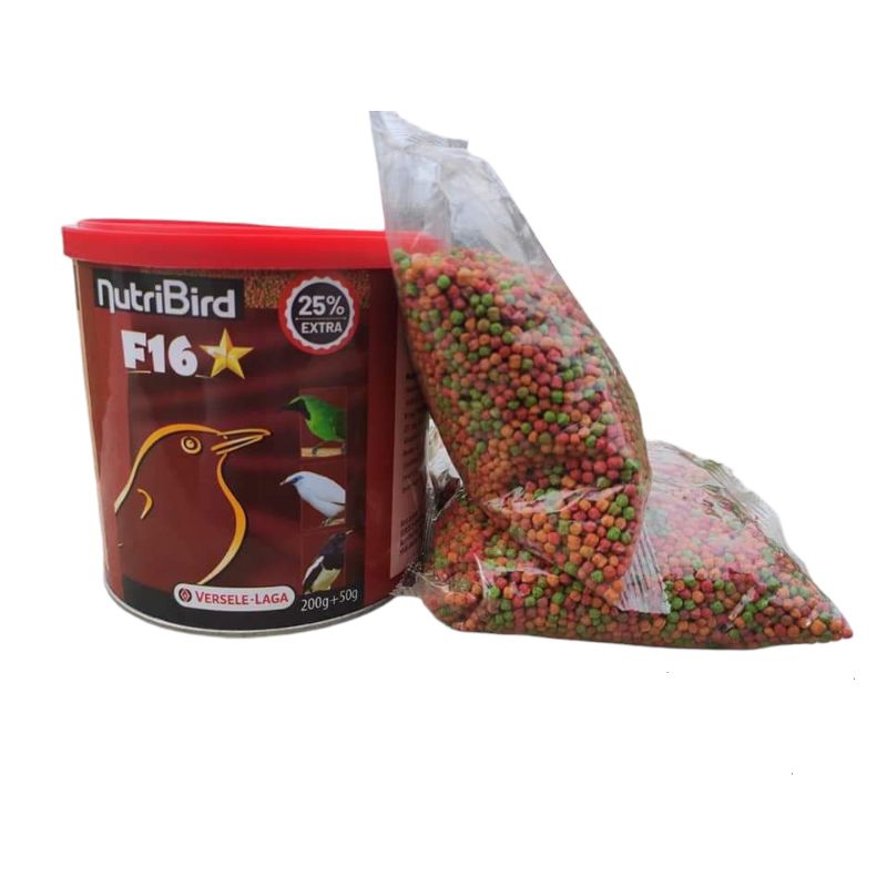 NUTRIBIRD F16 VERSELE LAGA VOER BUAH UNTUK BURUNG CUCAK IJO KINOI JALAK PUTIH DAN KACER