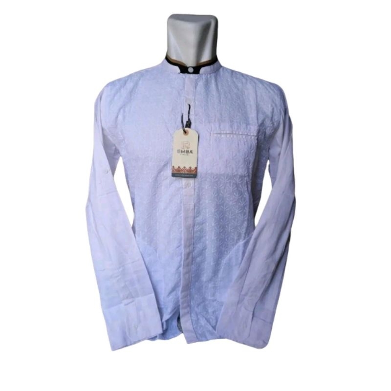 Kemeja Koko Lengan Panjang Pria Emba Original