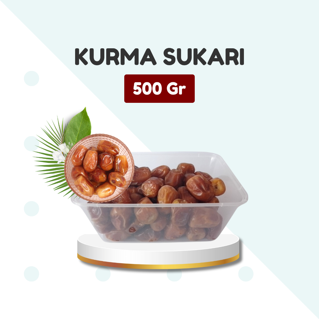 

Kurma Sukari Repack 500 Gr Basah Al Qasim | Sukkari Premium Lembut Manis 100% Asli | Kurma Arab Original | Murah Berkualitas | Al Qassim 500gr