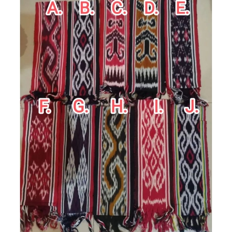 Syal Tenun / Scarf Tenun Ethnic Khas Toraja Dayak Kalimantan