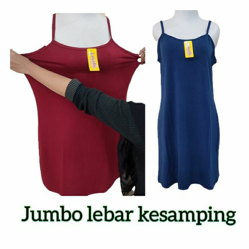 Tank Top Panjang Tunik Selutut Kaos Dalam Polos Tunik Selutut Ukuran XL Kaos Dalaman