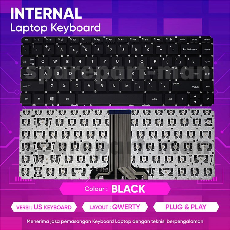 Keyboard for Laptop HP 14s-dk0073au new