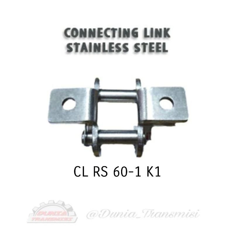 Sambungan Rantai  Stainless RS 60 K1 Kupingan CL RS 60 K1  SS Connecting Link Rs 60x1R K1 Single CL 