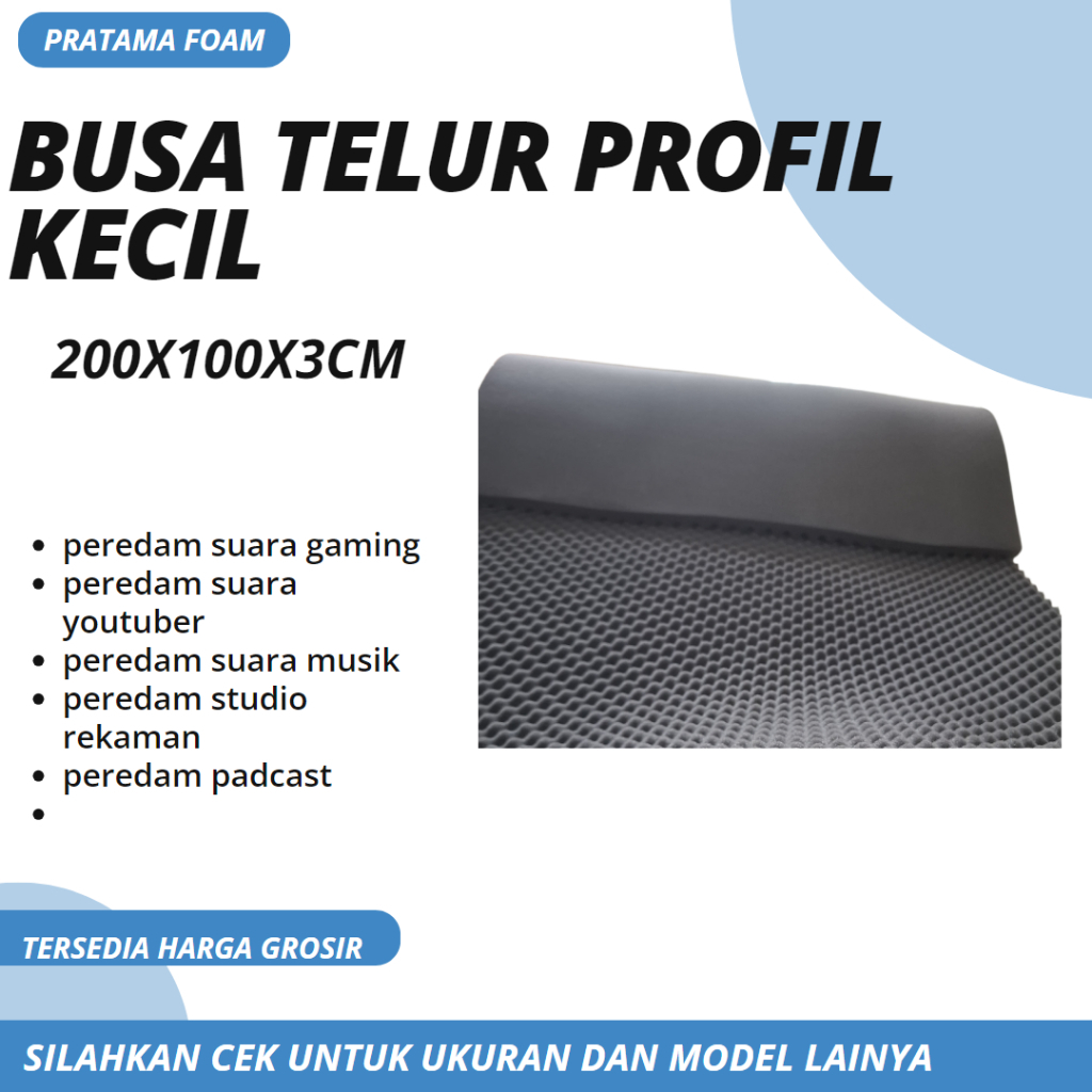 Busa Peredam Suara Telur Profil Kecil / Peredam Suara Musik / Peredam Dinding