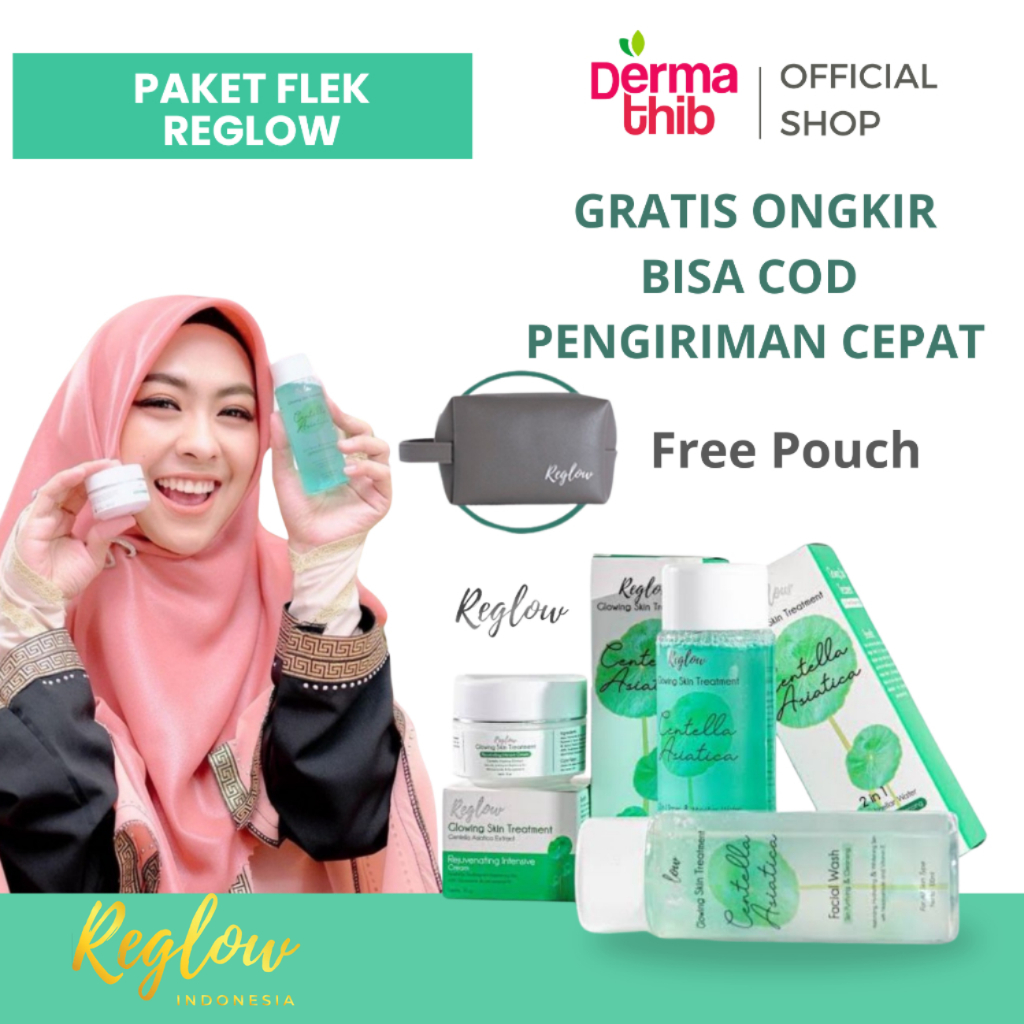 [PROMO] REGLOW Skincare Viral Skin Treatment Glowing Whitening Paket Flek Re Glow Bonus Pouch Origin