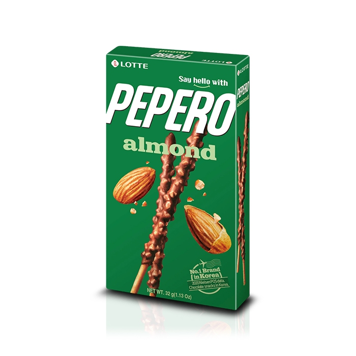 

LOTTE PEPERO Almond - Chocolate Covered Biscuit Stick with Almond 32g