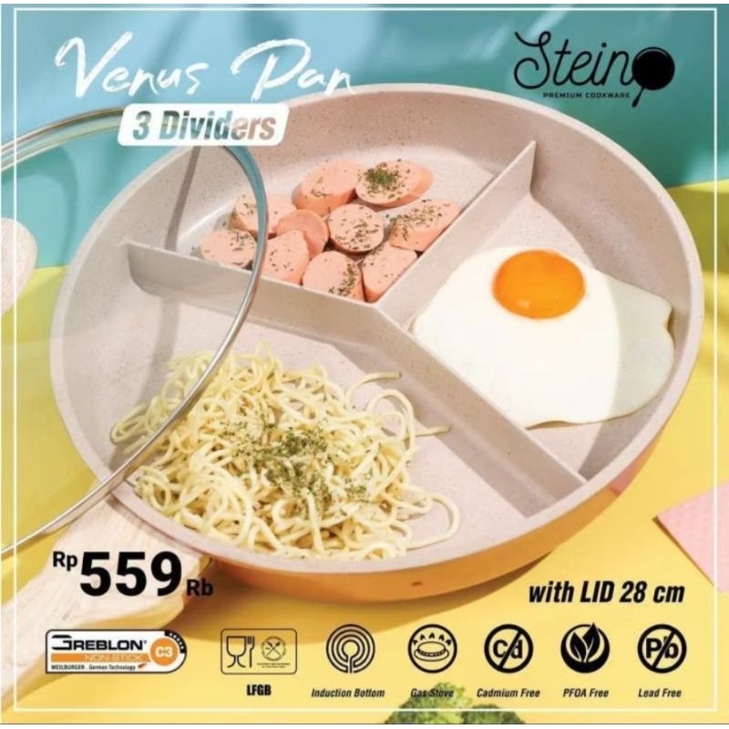 NEW STEIN Cookware VENUS PAN / Panci merk STEIN sekat 3