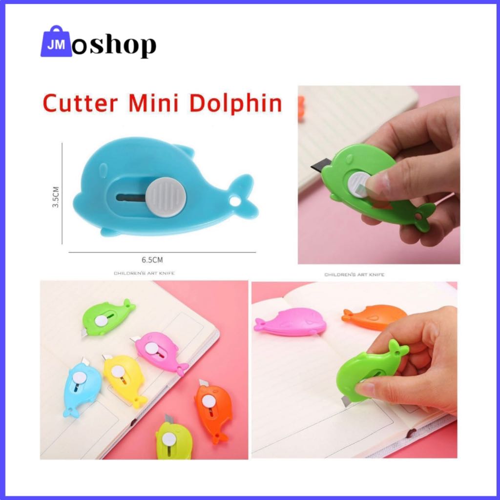 

Cutter Mini Dolphin Pisau Kecil Model Dolphin Alat Bantu Buka Paket Serbaguna