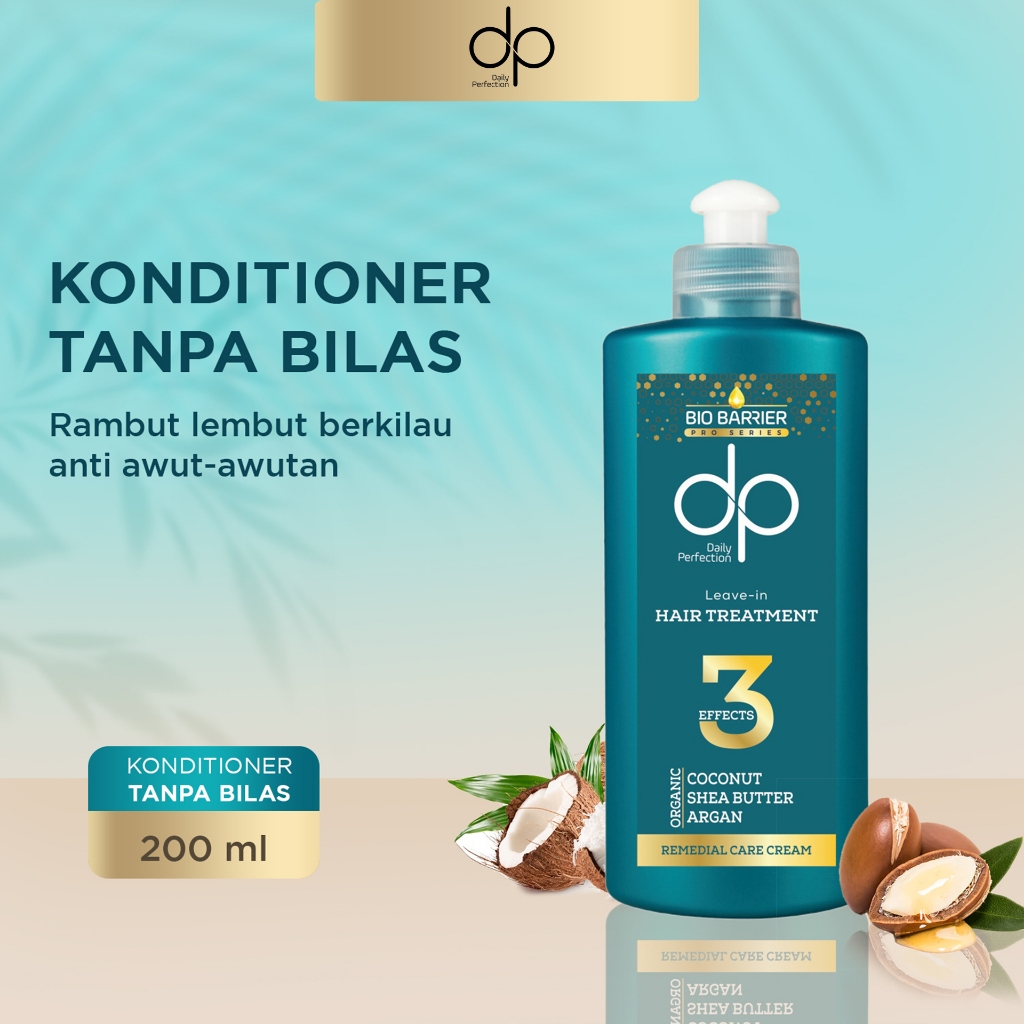 DP Daily Perfection Bio Barrier Leave In Hair Treatment 200 ml - Salt Free Konditioner Bebas Garam K