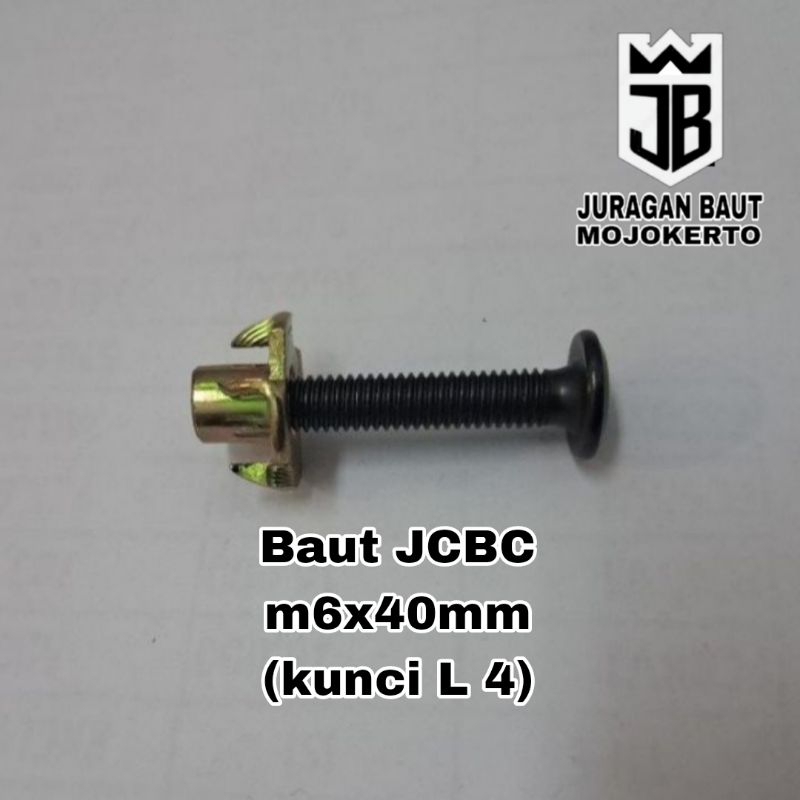 Baut speaker JCBC m6x40mm+mur cakar m6