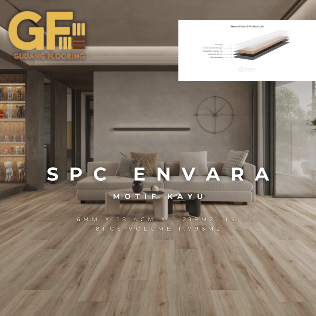 VINYL SPC ENVARA 6MM | Lantai Vinyl SPC | Vinyl SPC Flooring