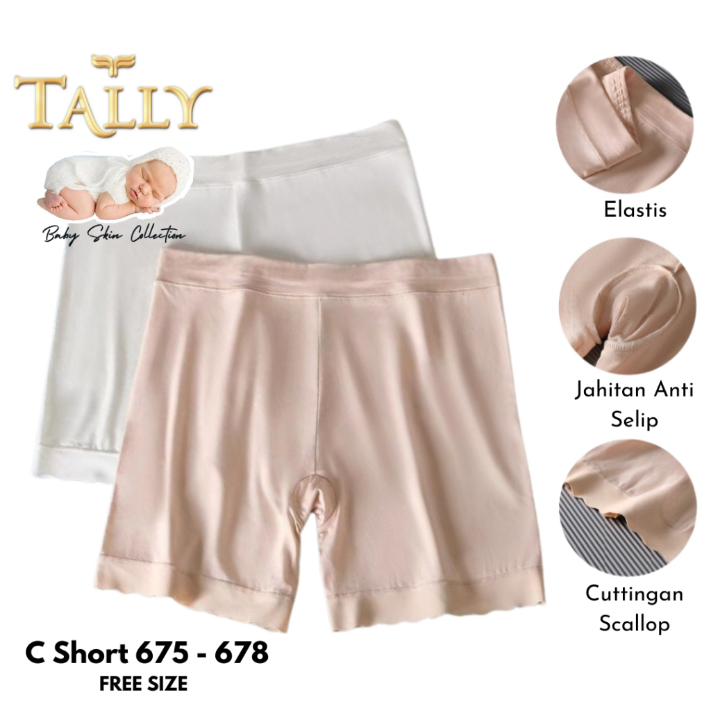 DYA369 TALLY 675 ; 678 Baby Skin Short Hot Pants nita Stretch Free size