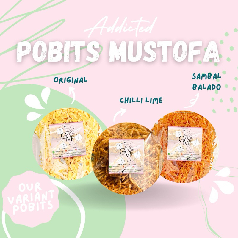

Pobits Mustofa Gemash Food - Potato Bits / Kentang Kremesan Mustofa - Premium Homemade Quality