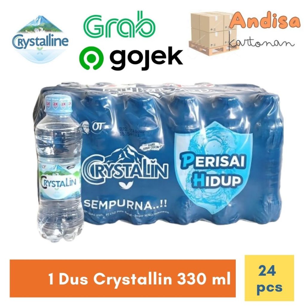 

Crystalin Air Mineral Botol Kartonan Isi 24pcs x 330ml