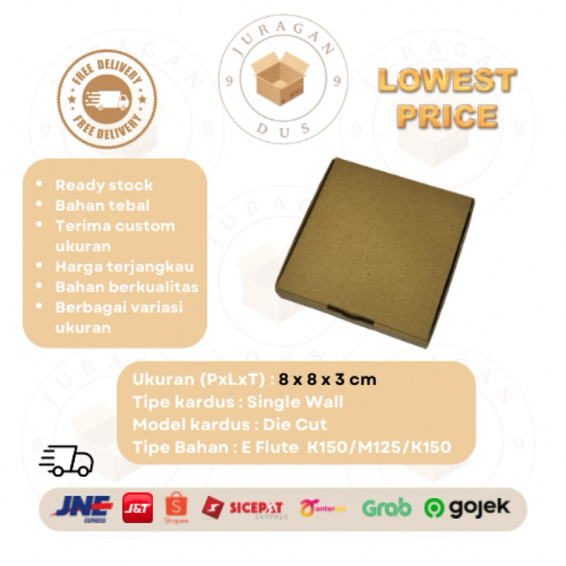 

Kardus Uk 8x8x3CM Die Cut