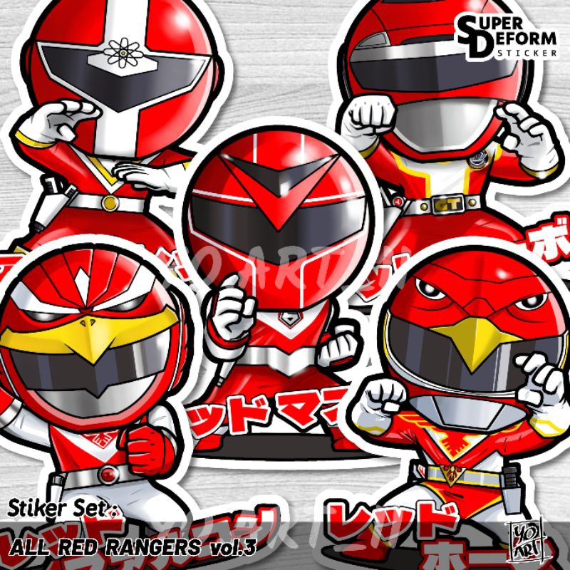 

Stiker Set - Super Sentai Series ALL RED vol.3