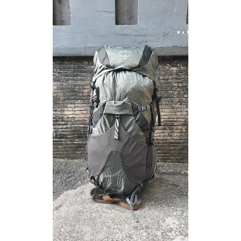 CARRIER OSPREY EXOS 58 GREY BACKPACKING ULTRALIGHT TAS HIKING TREKKING TRAVELING