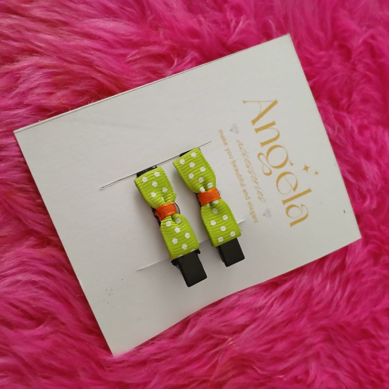 Jepitan Rambut Hijau Lucu / Jepitan Rambut Cute / Jepitan Rambut Unik / Jepitan Rambut Aesthetic