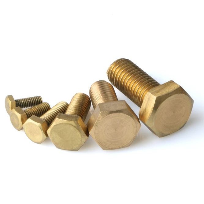 M12 drat 1.75 KUNINGAN BAUT HEXAGONAL SEGIENAM / BOLT HEX HEXAGON BRASS 20 / 25 / 30 / 35 / 40 / 45 