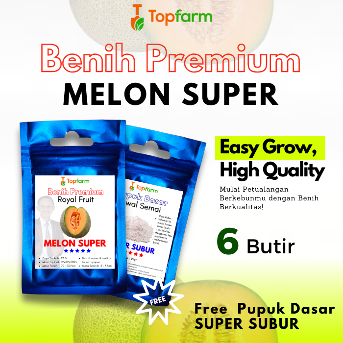 Benih Topfarm / Benih Melon Madu Jumbo / Benih Melon Golden / Benih Melon Madu / Benih Melon Terbaik