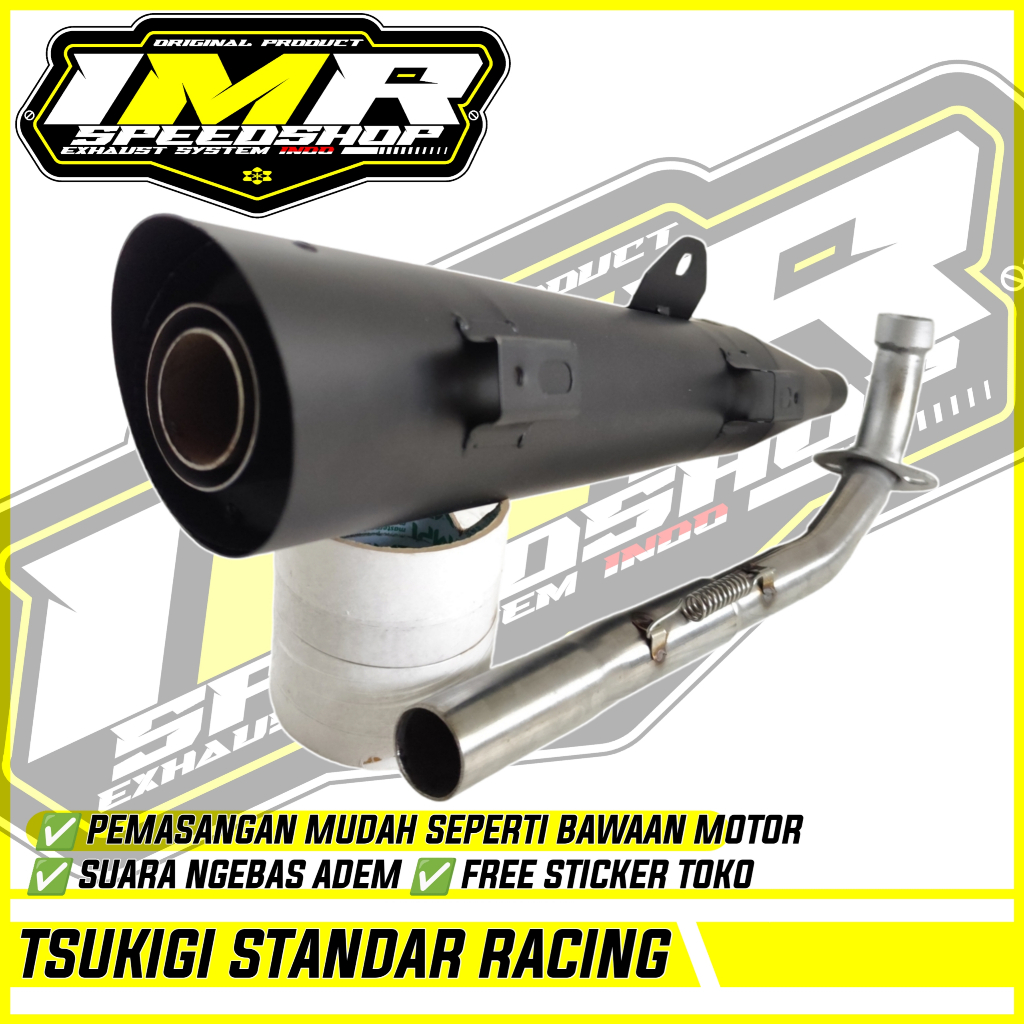 KNALPOT TSUKIGI STANDAR RACING KHARISMA KIRANA SUPRA FIT X 125 ABSOLUTE REVO Dll