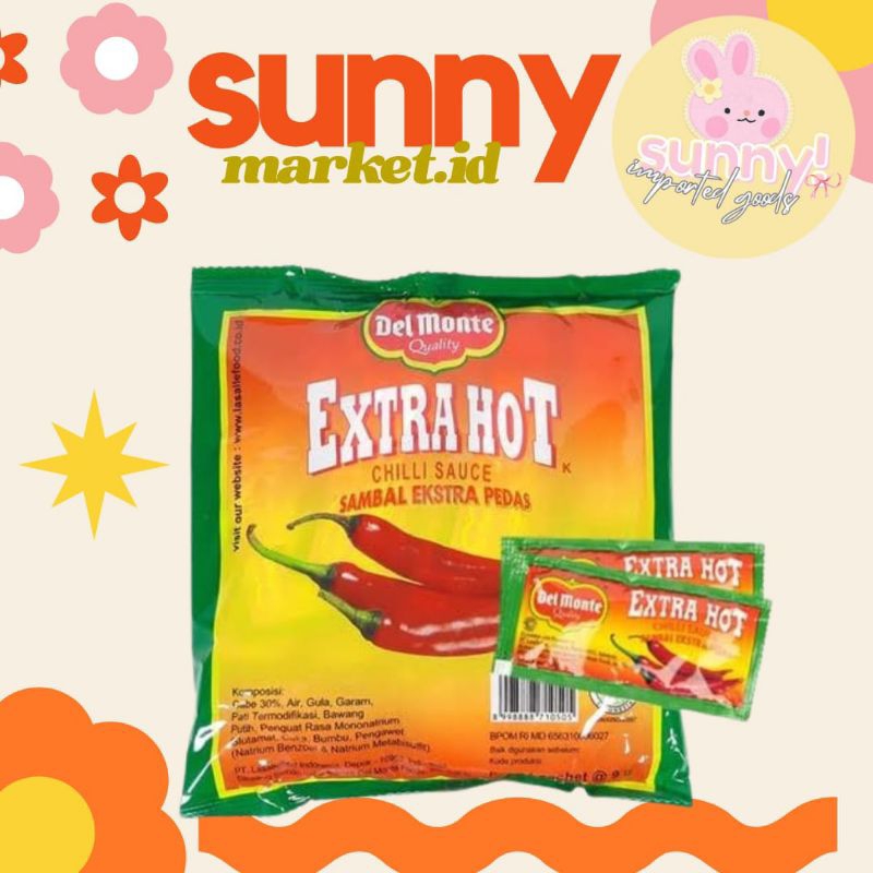

SUNNYMARKET - DELMONTE DEL MONTE EXTRA HOT SAUCE SAUS SAOS EKSTRA PEDAS SASET SACHET