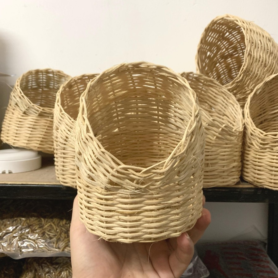 Glodok Anyaman SMALL Rotan Sarang Burung Finch Emprit Gould Amadine