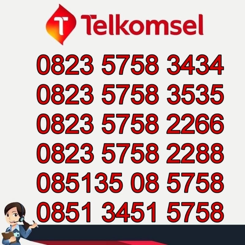 NOMOR CANTIK TELKOMSEL serian 5758