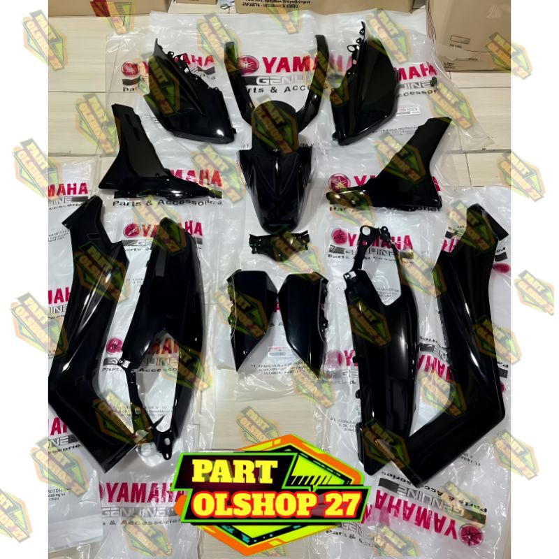 PAKET FULL SET (13 PCS) BODY HALUS NMAX OLD 155 HITAM GLOSSY ASLI ORIGINAL