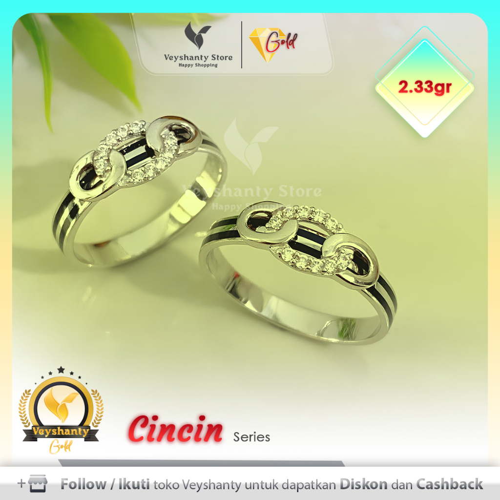[VEYSHANTY] Cincin 17K - Jenis Emas Putih 2.33 gram | Perhiasan | Gold | Jewelry | Emas | Investasi