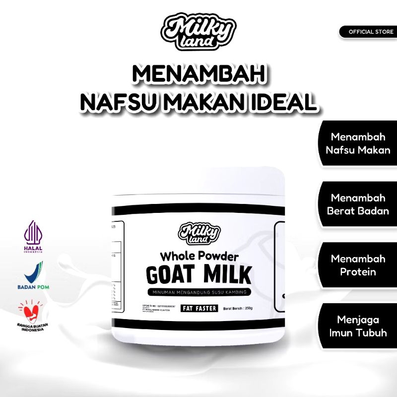 

Susu Kambing Etawa Fat Faster Penggemuk Toples 250g MilkyLand