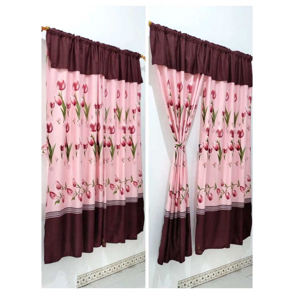 GORDEN PONI SERUT PINTU JENDELA KAMARRUANG MOTIF BUNGA TULIP