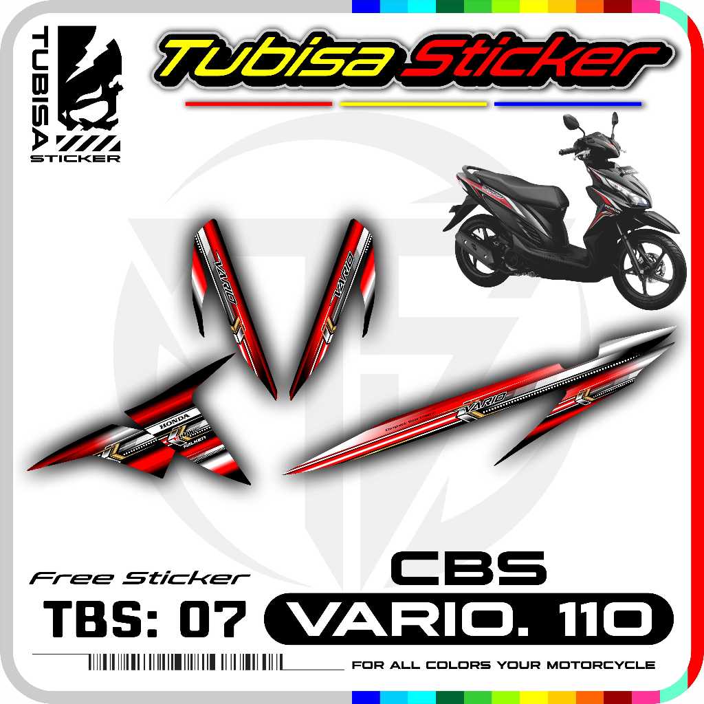 Sticker Striping Variasi Vario 110 - Stiker Sticker Striping Variasi Motor Vario 110 Cbs. TBS.07