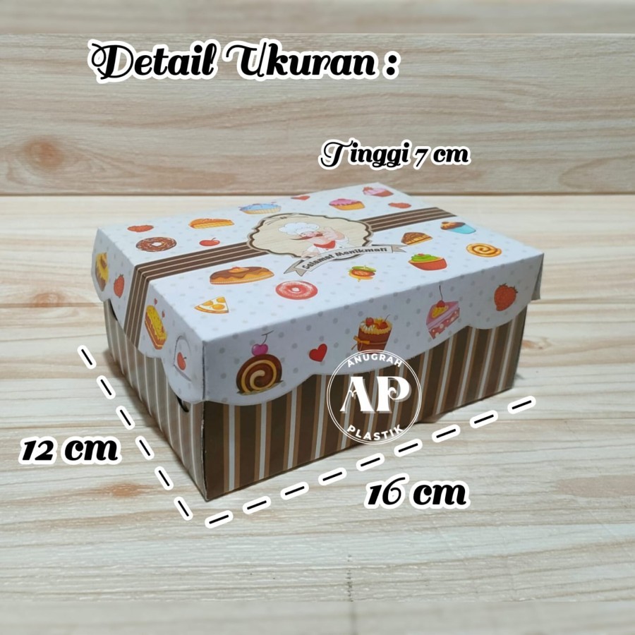 

Dus Kue R5K Motif uk 16 x 12 x 7 cm / Dus ARK Motif Cake PER 10 PCS