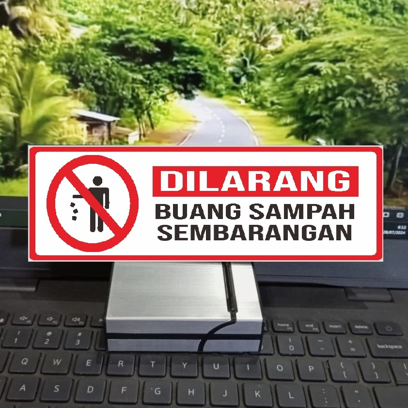 Akrilik Dilarang Buang Sampah Sembarangan | Akrilik Himbauan dan Larangan Membuang Sampah Sembaranga