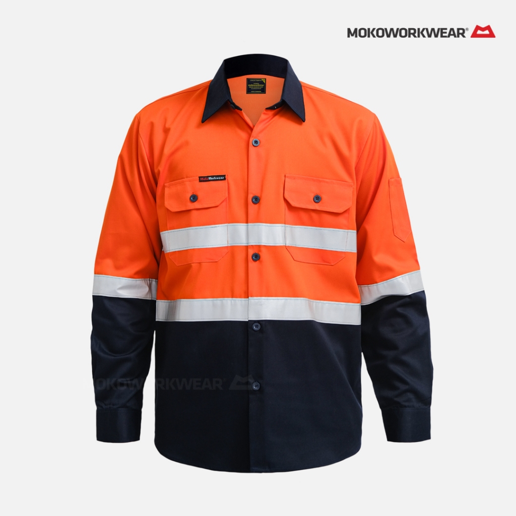 MokoWorkwear - WEARPACK SAFETY MOKO WORKWEAR ORANGE-NAVY