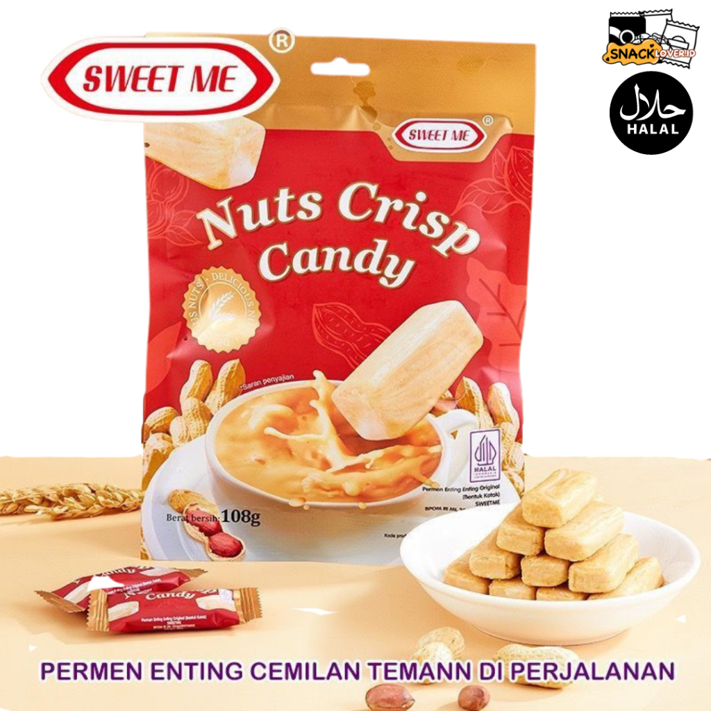 

Snack Import Permen Nuts Crisp Sweet Me Candy Snack Import Halal Rasa Kacang Cemilan Manis