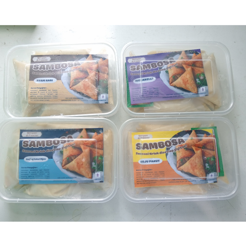 

RB Sambosa daging cabe ijo / samosa ayam kari / sambosa cheese / sambosa mozzarella isi 8pcs frozen