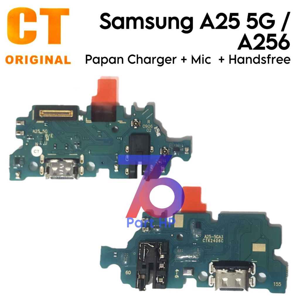 Papan Konektor PCB Charger Mic + Handsfree Samsung Galaxy A25 5G / SM-A256E / SM-A256E/DS / SM-A256E