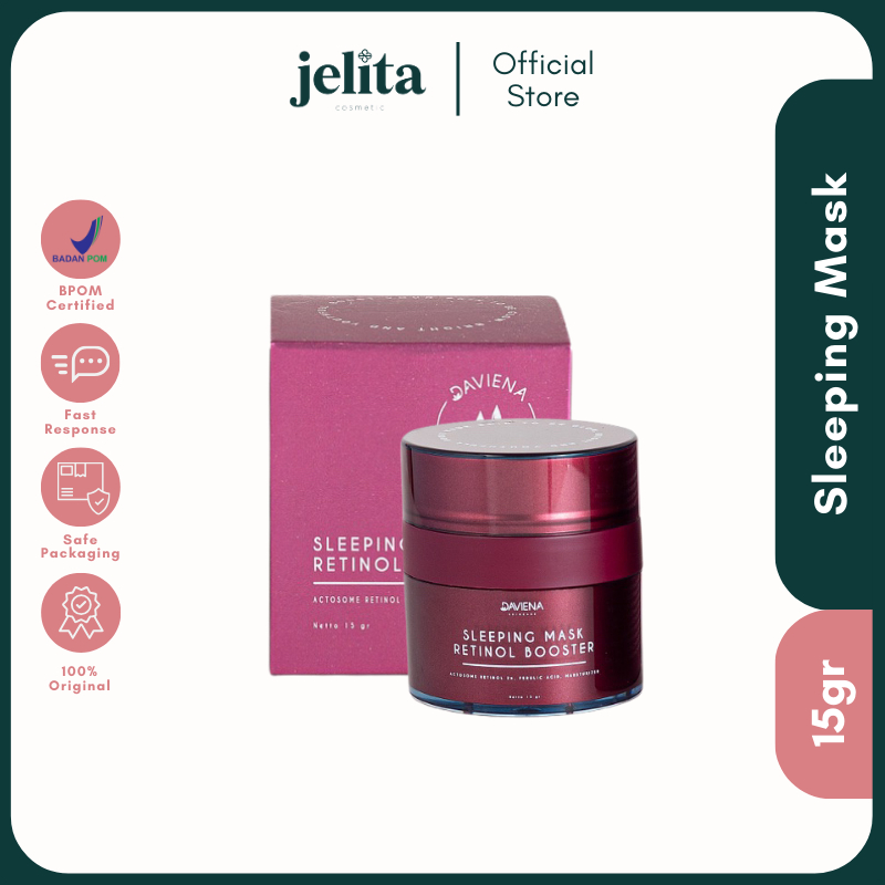 Jelita Cosmetics - Daviena Skincare Sleeping Mask Retinol Booster 15 gr